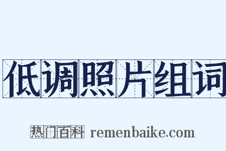 低调照片组词是什么意思的图片